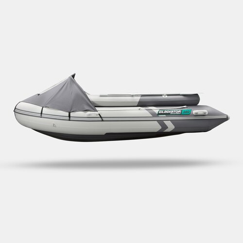 Надувная лодка GLADIATOR E380X PRO светло-темносерый