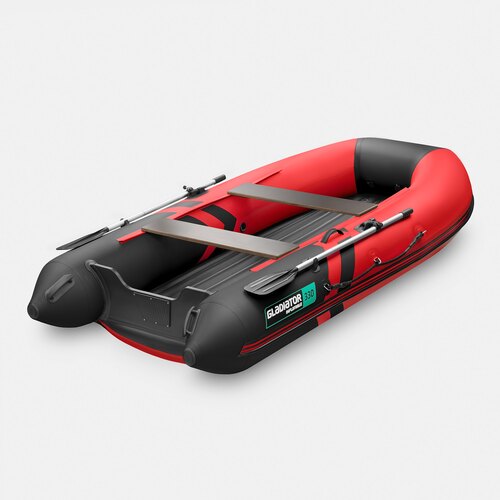 Надувная лодка GLADIATOR E330S красно-черный